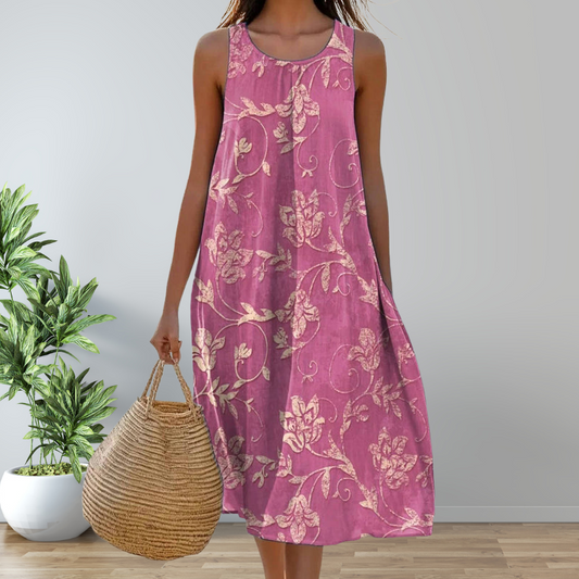 Luna™ | Vintageklänning med blommönster 🌸